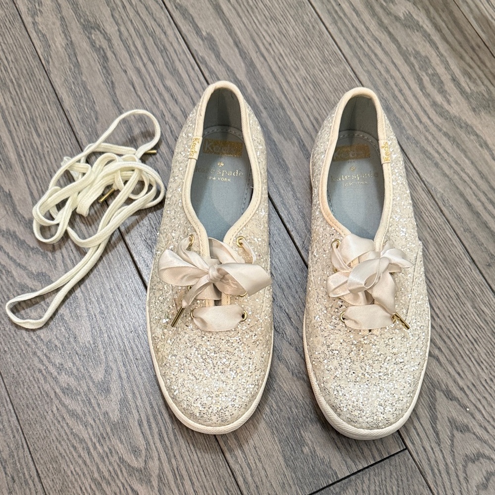 Keds x Kate Spade Women's Glitter Sneakers - Cream
